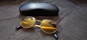 Ray Ban Rb6343 2860 Gold Metal Round 47-19 140 with polaroid sunglasses mirror - Picture 1 of 7