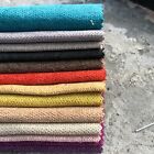 Fire Treated Simple Plain Linen Effect Upholstery Fabric for Curtains Blinds