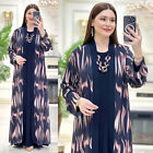 Two Piece Women Open Kaftan Long Dress Set Abaya Muslim Evening Robe Dubai Gown