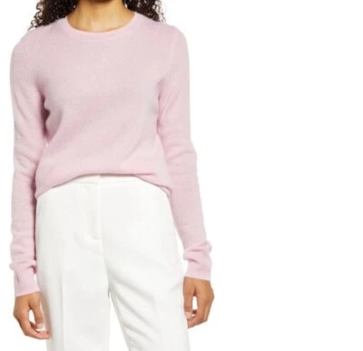 Новый Nordstrom Crewneck кашемир свитер в розовый выцветания - размер: маленький - Изображение 1 из 4