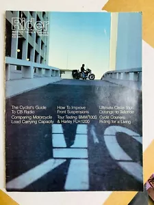 April 1977 RIDER Touring - Vintage Motorcycle Magazine - Imagen 1 de 2
