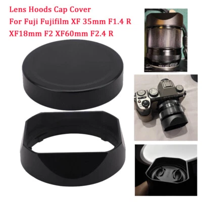 Lens Hoods Cap Cover For Fuji Fujifilm XF 35mm F1.4 R XF18mm F2 XF60mm F2.4 R - Image 1 of 4