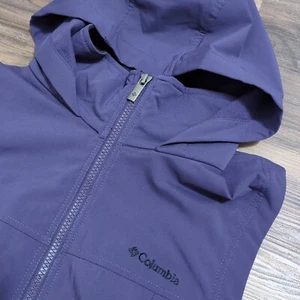 Columbia Lightweight Soft Shell Vest Women's M Fleece Lined Hooded Purple - Picture 1 of 8