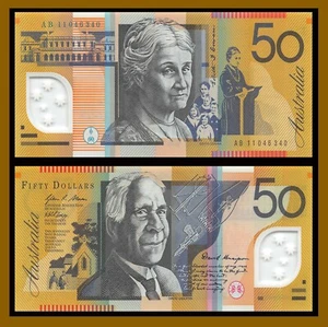 Australia 50 Dollars, 2011 P-60i Edith Cowan David Unaipon Unc - Picture 1 of 1