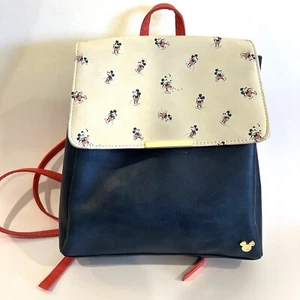 Loungefly Mickey Mouse Backpack Purse Retro Bioworld Blue Bag Disney - Picture 1 of 14