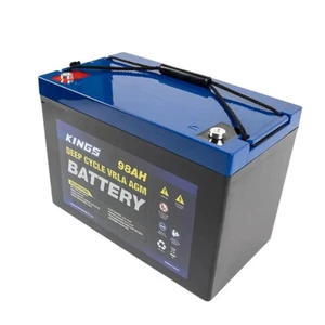 Kings 98AH 12V Battery AGM Deep Cycle Sealed Maintenance free Faster recharge - Picture 1 of 6