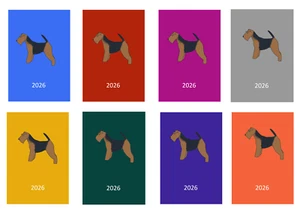 Welsh Terrier 2026 Diary A5, A6, A4 Dog Show, Normal, Appointment - Picture 1 of 9