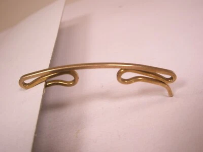1-3/4" Yellow Gold Front Vintage SLIP-GRIP Collar Bar  L37 - Image 1 of 4