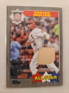 2022 Topps Series 2 1987 All-Star Bat Relic Yadier Molina Black /199 Cardinals - Picture 1 of 2