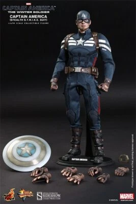 Figura Hot Toys MMS242 Capitán América 2 Stealth STRIKE Traje 12" Escala 1/6 Foto 1 de 4
