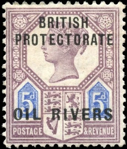 Nigeria Oil Rivers British Protectorate  Scott #5 MH F Stamp - Bild 1 von 2