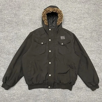 Vintage Enyce Jacket Mens XL Black G III Hooded Fleece Lined Hip Hop Grunge Y2K - Image 1 of 4