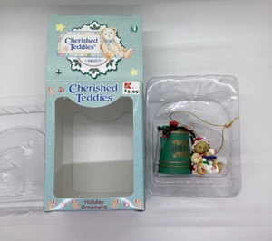 Enesco Cherished Teddies Holiday Ornament Joyful Coffee Pot - Picture 1 of 5