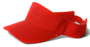 Visera ajustable roja en blanco de verano - Imagen 1 de 1