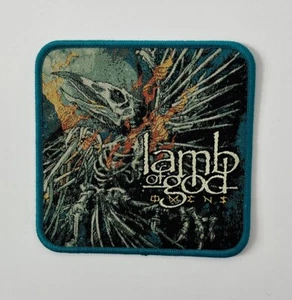 Lamb Of God Omens Green Border Official Licensed Woven Patch SOLD OUT Direct NEW - Picture 1 of 1