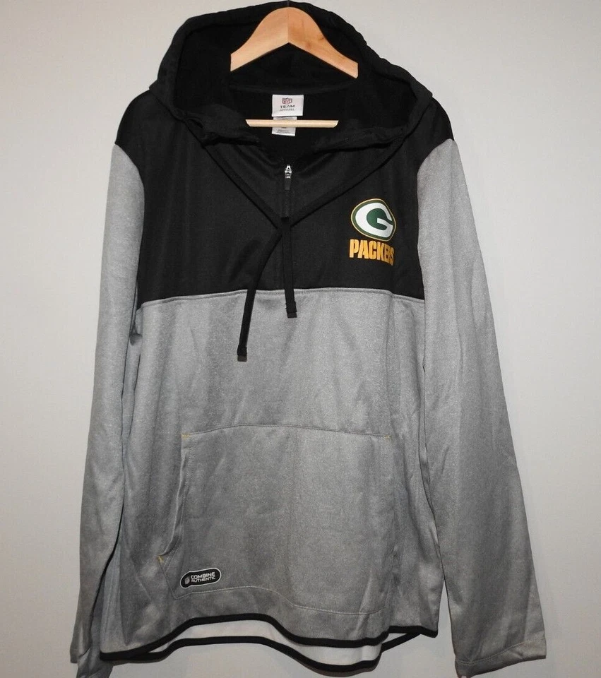 Pullover Team Apparel Green Bay Packers con capucha 1/4 cremallera nuevo tallas para hombre Foto 1 de 1