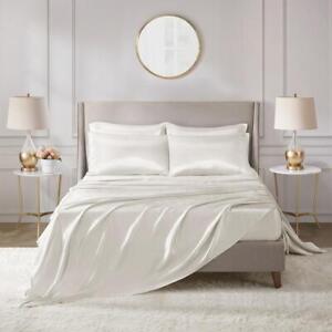 6 Piece Solid Color Satin Sheet Set (Sheet + Sheet + Pillowcases, Without Core)