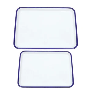 2 Pcs Email Backschale Ofenblech Für Die Küche Kuchen Ofenpfanne - Bild 1 von 12