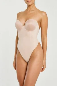 U Choose Va Bien 1509 Ultra Lift Backless Thong Bodysuit Bustier UW Bra NWOT - Picture 1 of 2