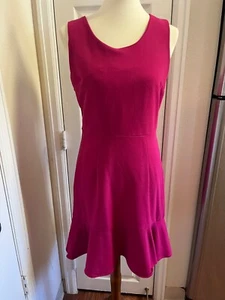 A New Day Women's Fuchsia Sleeveless Short Mermaid Style Work Dress Size 10 EUC - Picture 1 of 8