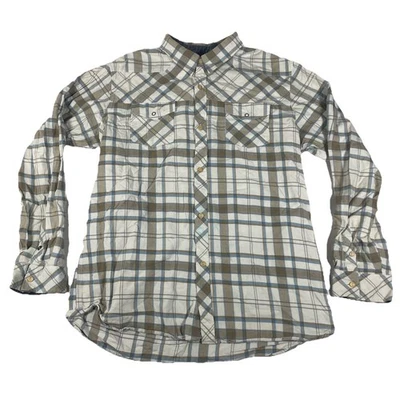 Quicksilver Long Sleeve Button Up Flannel Shirt Plaid Surf Skate Mens XL - Image 1 of 4