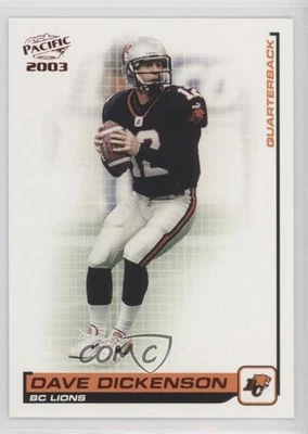 2003 Pacific CFL Red Dave Dickenson #5 - Image 1 of 2