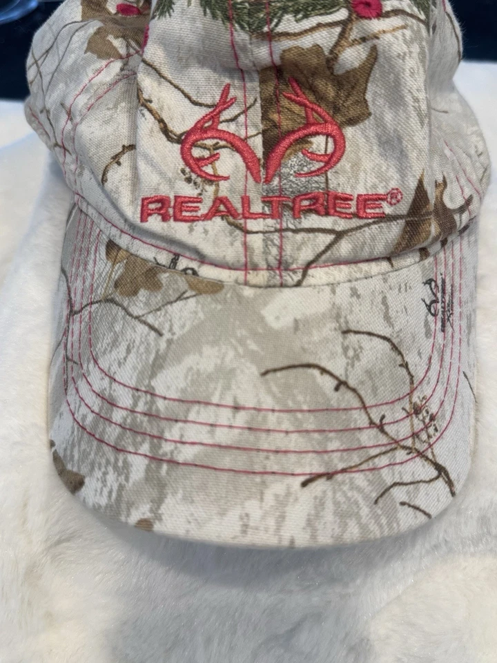 Realtree Gorra Exterior Camuflaje Sombrero Ajustable Rosa Costuras Caza Exterior Foto 1 de 4