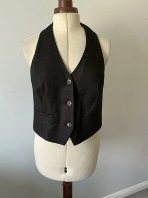 Marks & Spencer Ladies Linen Mix Halter Neck Waistcoat Style Top Size 18 BNWT - Image 1 of 4