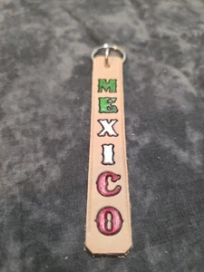 Leather Mexico Key Chain/Fob Key Ring HANDMADE Bin 5 - Picture 1 of 8