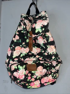 Mochila Bolso Libro Vintage Victoria's Secret Lona Rosa Floral Noche Fin de Semana - Imagen 1 de 17