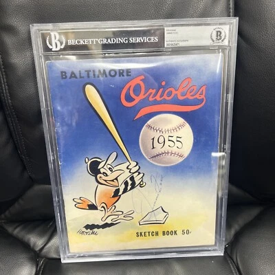1955 Baltimore Orioles Sketch Book Signed By Jimmie Foxx BGS Authentic HOF - Image 1 of 4