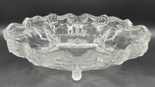 Mikasa Angelique Footed Divided 5 Section Serving Bowl, Frosted/Clear VTG