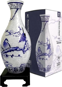 3D Puzzle Vase Unique Flower Vase Made by 160 Curved Plastic Puzzle Pieces Ho... - Picture 1 of 1