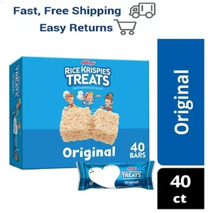 Rice Krispies Treats Original Chewy Crispy Marshmallow Squares, 31.2 oz, 40 Ct - Picture 1 of 7