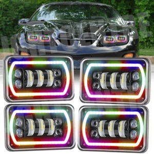 4PC 4X6'' inch LED Headlights Hi/Lo DRL For Pontiac Trans Am 98-02 Projector US - Picture 1 of 11