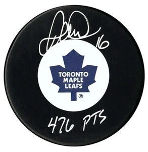 Darcy Tucker Autographed Toronto Maple Leafs Points Inscribed Puck - Picture 1 of 1