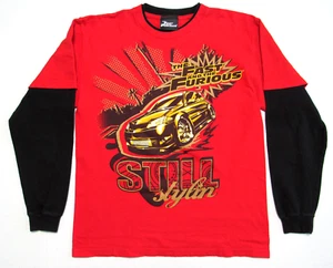 The Fast and the Furious Still Stylin Long Sleeve Tee Boy's Size L Red - Picture 1 of 3