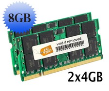 8GB (2X4GB) MEMORY PC2-6400 800Mhz DDR2 SODIMM RAM