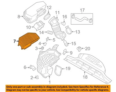 Elemento de filtro de aire del motor HYUNDAI OEM 2014 Genesis Coupé 281132M200 Foto 1 de 2
