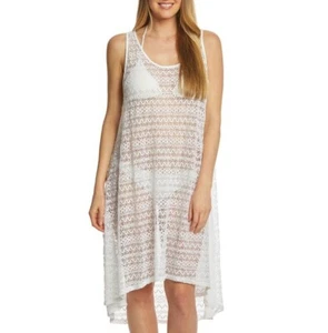 PROFILE BY GOTTEX M, XL White Lace High Low Swim Cover-up NWT $68 - Picture 1 of 2