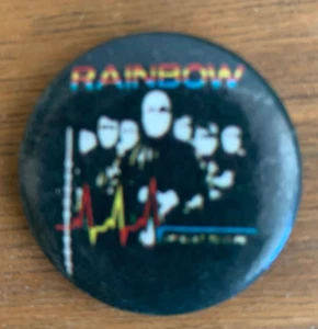 Rainbow Difficult To Cure 1981 UK Rock Band Pinback Button, Pin, Badge Blackmore - Picture 1 of 2