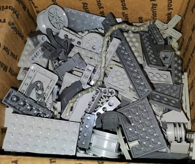 3 pounds of Lego bricks -  gray from various sets - Image 1 of 2