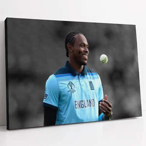 JOFRA ARCHER England Sussex Cricket gerahmt Leinwanddruck Wandkunst Foto Bild - Bild 1 von 10