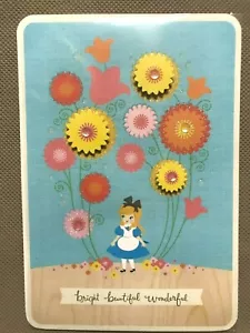Hallmark Birthday Greeting Card-Disney Alice - Bright beautiful wonder."NEW(A26) - Picture 1 of 4