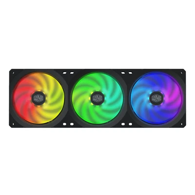 CoolerMaster MasterFan SF360R 3 Fan ARGB 360mm Square Frame Case Fan 4-Pin PWM - Image 1 of 4