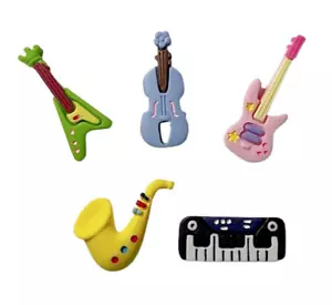 Rockband - Shelly's Buttons - Flat Back Gitarreninstrumente - Bastelschrott Nähen - Bild 1 von 2