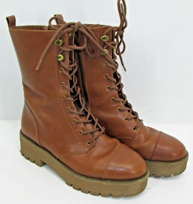 Bota de Combate Michael Kors Bryce Plataforma Cuero - Para Mujer Talla 8.5 M Foto 1 de 4