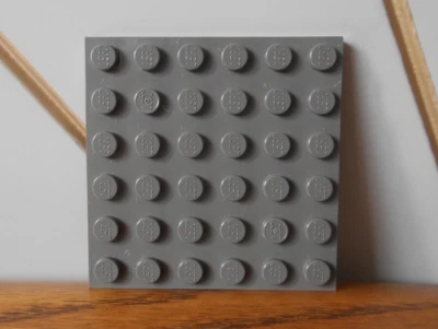 OLD DARK GREY BASEPLATE 6x6 plate x1 genuine LEGO Vintage Castle Legoland 3958 - Image 1 of 3