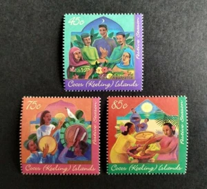 1996 Australia Cocos Keeling Islands Festive Season 3v Stamps Set Mint NH - Picture 1 of 2