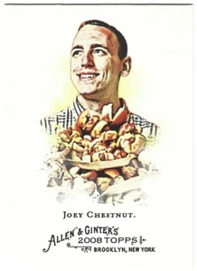 2008 Topps Allen & Ginter Joey Chestnut #109 - Hot Dog Eating Champion - Picture 1 of 1